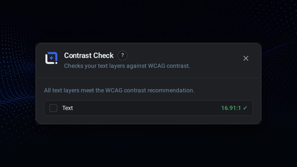The Check Contrast dialog in WunderPaint