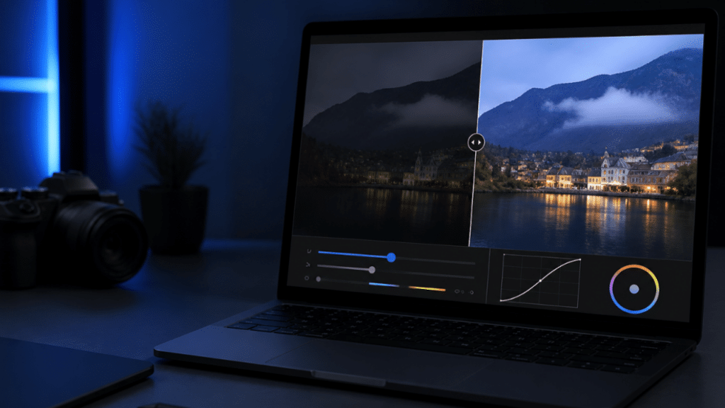 Brighten dark photos in your browser with a 590 KB neural network