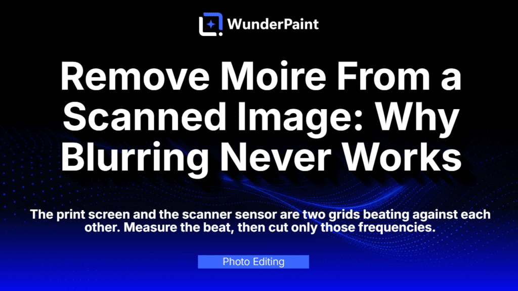 Remove Moire From a Scanned Image: Why Blurring Never Works