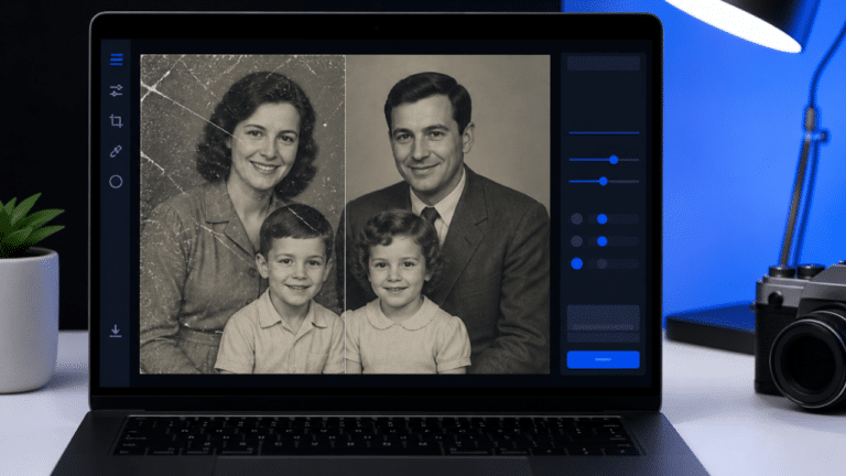 Take the scratches and dust out of a scanned family photograph